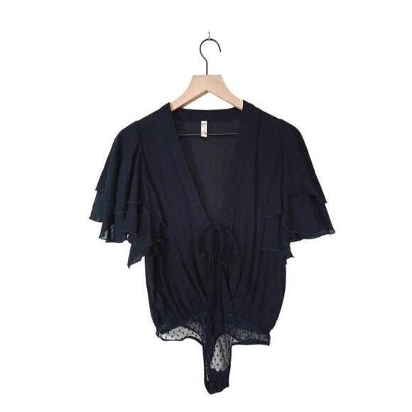 Free People Intimately Free Navy Call Me Later Body Suit Sz XS - Picture 1 of 6